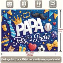 Party Banner 1pc, Happy Father's Day Papa! Multi Functional Background Banner, Suitable For Indoor And Outdoor Family Activities, Weddings, Birthdays, Home Decoration, Home & Room Décor, Wall Decorations, Party Backdrops, Photo Booth Backgrounds, Decorative Tapestries, Event Décor, Holiday Displays, Photography Props, Party Supplies, And Gift Ideas. - 多色的 - 查看 11