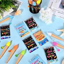 48 Pcs End Of Year Gifts Summer Gift Graduation Gift Beach Notepads With Ice Cream Pen For Teacher Student Pool Beach Birthday - 如圖 - 查看 4