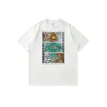 Camiseta informal con estampado Y2KMy-Heros-Academia-Three-Musketeers-Character-Montage-Action Trendyss Anime Cartoon Print T-Shirt Unisex Street Style Summer Casual Tops,Camisetas de dibujos animados para mujer,Prenda masculina de moda,Camisetas de anime japonés para hombre,Bonita camiseta estampada - Blanco - Ver 1