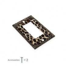 1 pieza Panel decorativo de interruptor de policarbonato termoplástico con estampado de leopardo, apto para interiores/exteriores, dormitorio, cocina - A - Ver 13