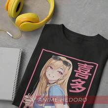 Camiseta UniS1ex Cosplay Darling Anime Woman, Camiseta Manga 220G de algodón suave para hombre y mujer, confeccionada con tejido premium duradero y agradable al tacto, ideal para todo tipo de cuerpo y para uso diario. Camisetas casuales transpirables y ligeras, conjuntos elegantes para otoño, perfectas para el día a día, actividades al aire libre, viajes, vacaciones y fiestas temáticas durante todo el año. - Negro - Ver 1