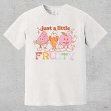 1 camiseta Oversized Fruity Pride: Camiseta con gráficos LGBTQ, 180g 100% algodón, los diseños están completamente impresos. Unisexo. - Blanco - Ver 2
