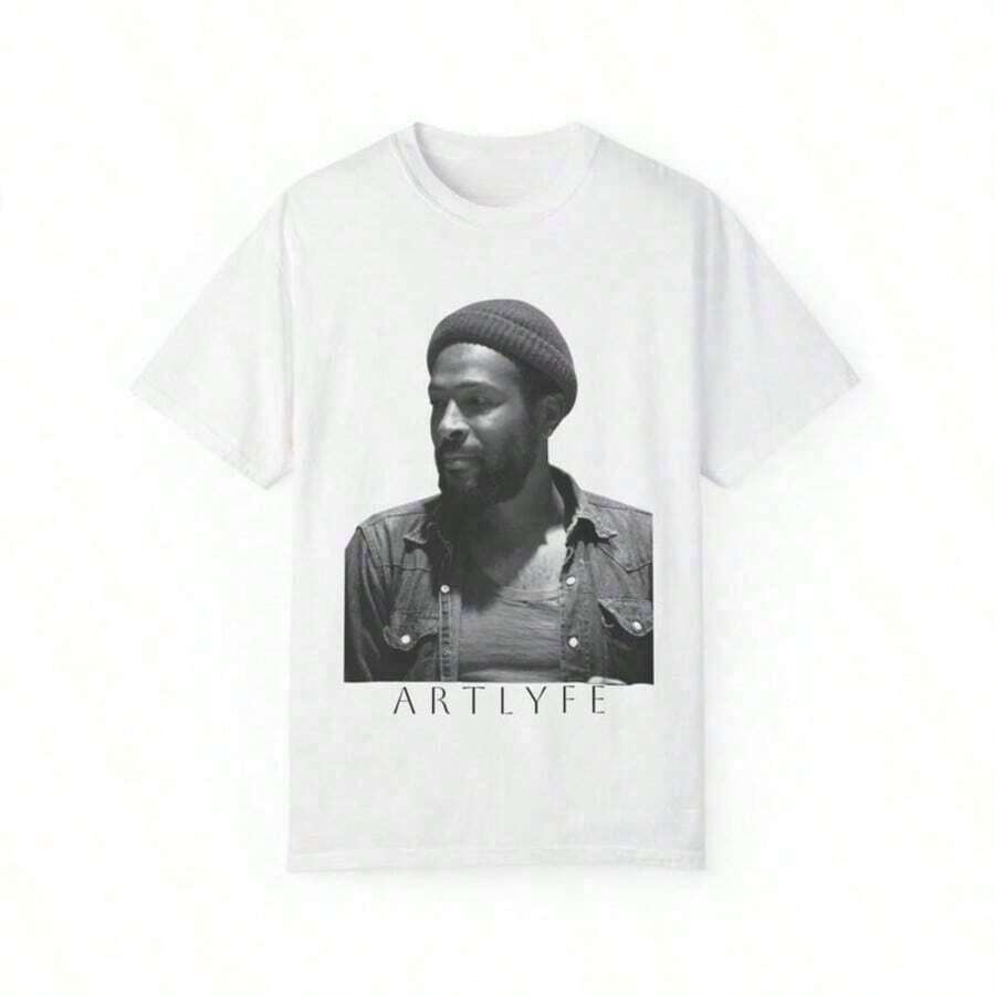 Vintage Marvin Gaye T-Shirt - Graphic Tee Of The Soul Legend - Retro Music Icon T-Shirt - Classic Vintage R&V Urban Style Unisex Cotton Short Sleeve Crew Neck T-Shirt - 白色 6 - 查看 1