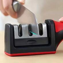 1pc Manual Knife Sharpener, 4-Stage Knife Sharpening Tool With Plastic Handle, For Restoring, Repairing, Polishing Knives And Scissors, Kitchen Supplies,Kitchen Gadgets,Kitchen Essentials - Multicolor - View 7