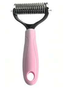 Large/Small Pet Dematting Comb, Double Sided Dog Grooming Rake Brush For Dogs & Cats, Stainless Steel Blades, Non‑Slip Handle Pet Shedding Tool,Dog Rake Brush ,Cat Dematting Tool,Double Sided Pet Grooming Rake,Remove Matted Fur,Pet Hair Knot Cutter - Multicolor - View 16