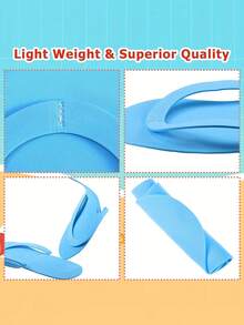 2/24Pcs Disposable Foldable EVA Foam Foot Massage Slippers, Multicolor Foldable Foot Massage Slippers, Suitable For Beauty Salons, Spa Hotels, Large Spa Parties, Disposable Foot Massage Sets, Nail Salon Slippers - Multicolor - View 9