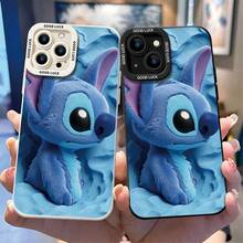 Disney Lilo & Stitch Phone Case, Fluffy Blue Stitch Protective Cover. Compatible With IPhone 17, 16, 15, 14, 13, 12, 11 Pro Series And Galaxy S22, S23, S24, S25 Models, Featuring A Close-Up Of Plush-Style Stitch Against A Textured Blue Background, Perfect For Fans Of The Experiment 626 Alien, Ideal For Birthdays, Holidays, Anniversaries, Graduation Gifts, Or Any Special Occasion To Surprise Family, Friends, Classmates, And Loved Ones. - 白色 - 查看 3