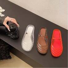Summer Jelly Sandals For Women, Fashion Jelly Sandals Casual & Stylish Shoes, Elegant High Heel Soft Comfort Breathable Daily Outdoor Footwear - 摩卡棕 - 查看 8