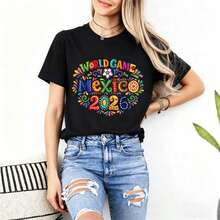 Camiseta Mundial 2026, Camiseta Fútbol Deporte México, Argentina, Brasil, Uruguay, EE. UU. y Más, Camiseta Blanca, Top Corto, Disfraces del Día de la Independencia, Envío Gratis, Tops Vintage, Ropa Y2k para Mujer, Tops de Verano para Mujer, Halloween, Ropa de Verano, Conjuntos de Vacaciones para Mujer, Conjuntos de Verano para Mujer, Conjuntos de Playa para Mujer, Conjuntos Blancos para Mujer, Conjunto para Concierto Country, Conjuntos de Vacaciones en la Playa para Mujer, Conjunto para Concierto para Mujer - Negro 2 - Ver 6