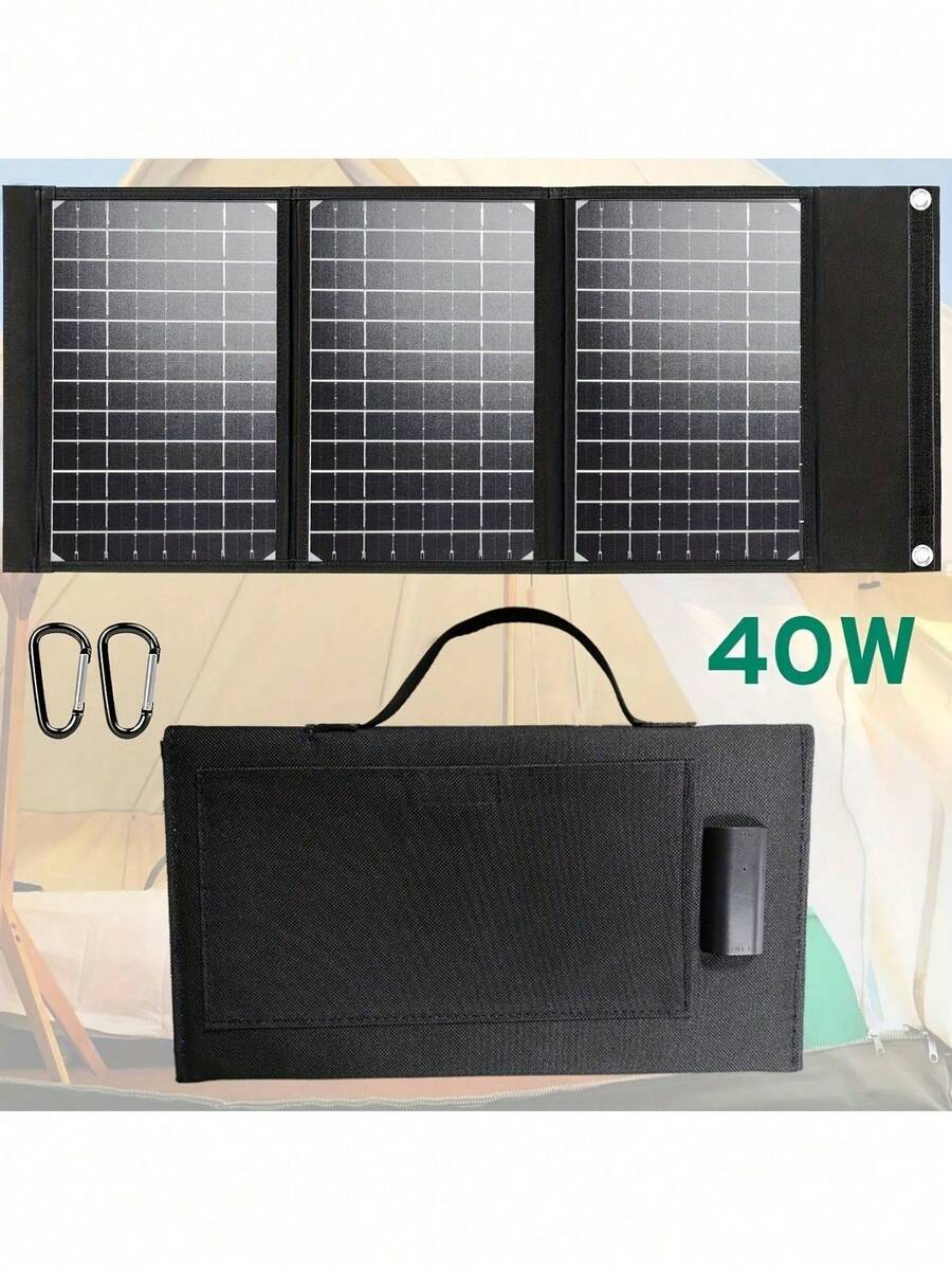 30-50W 便携式太阳能充电器，可折叠，带 USB 接口，通用充电，36V 电压，适用于手机及配件的太阳能电源，露营装备