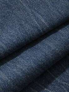 Jeans rectos de cintura baja con banda de cintura elegante para mujer - Azul lavado medio 2 - Ver 8