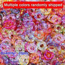 10pcs Acrylic UV Coated Colorful Beads, Hexagon Fidget Toys, Macaron Color Wavy Flower Shape, DIY Jewelry Accessories - Waves - View 34