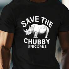 Printed T-Shirt For Men And Women - 黑色 - 查看 1