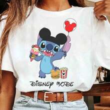 Disney (Authorized By Disney. Mickey Mouse) History-Themed Mode Paradise T-Shirt, With Mickey Ears, Mickey Balloons And Paradise Snacks (Ice Cream, Hamburgers, Popcorn) In His Hand, And A Group Of Elegant Ladies' And Ladies' Cotton T-Shirts. The Fabric Is Soft, Comfortable And Breathable, Suitable For Daily Wear, Shopping, Travel, Parties And Home Use. Men's And Women's Clothes, As Well As Lovers' Clothes, Are Also Suitable As Exquisite Gifts. Every Woman Should Have One. Unisex, Excellent Gift. - trắng - Xem 6