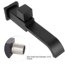 G1/2 Wall Mounted Wash Basin Sink Faucet Cold Water Tap Bathroom Accessories Matte Black - Grifo - Ver 3