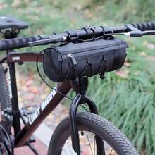 Bolsa de Guidão de Bicicleta Ajustável de Grande Capacidade, Bolsa de Ciclismo Multifuncional, Bolsa Frontal de Quadro de Bicicleta à Prova d'Água, Bolsa de Armazenamento Traseira de Bicicleta Portátil, Bolsa de Armazenamento de Ciclismo ao Ar Livre, Acessórios para Bicicleta de Montanha e Bicicleta de Estrada - Multicolorido - Visão 4