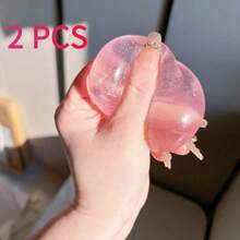 1/2/4/5 Pc 2026 New Arrival Coconut Oil Squeeze Toy, Transparent Blue Squishy Stress Ball, Moldable Slow Rebound Fidget Toy, Smooth Skin-Friendly Handheld Sensory Accessory, Stretchable Twistable Decompression Gadget For Anxiety Relief; Palm-Sized Portable Desk Decor For Home, Office & Daily Leisure, Durable Reusable Squishies, All-Age Stress Relief Toy For Kids, Teens And Adults,  Multi-Occasion Gifting Option For Holidays, Birthdays & Daily Self-Care, Travel-Friendly Wear-Resistant Prop To Calm Anxious Mood, Reduce Sensory Overstimulation And Soothe Daily Irritability - 6公分 - 查看 12