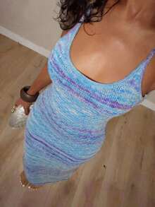 Women Sweater Dresses - 藍色 - 查看 12