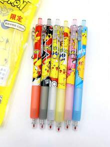Bộ 6 bút bi mực đen 0.5mm, đồ dùng học tập và văn phòng phẩm, dụng cụ viết, quà tặng tiệc tùng. - PK6PCS - Xem 6