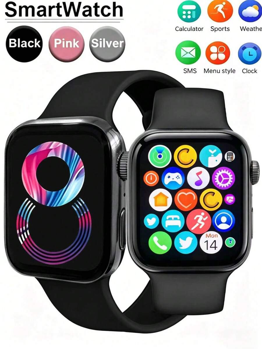 Unisex Smart Watch, 1.85" Full Touch Screen, Multiple Sports Modes, Durable For Outdoor Use, Featuring Notifications, Weather Display, Camera Control, 240p Screen Resolution, 200mAh Battery, IPS Screen, Lithium-Polymer Battery, USB Charging, Multi-Language Support