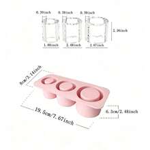 1pc Silicone Ice Cube Tray With Lid, 20oz Capacity, Easy Release, Suitable For Freezing Cocktails, Whiskey, Beverages, Coffee, Pink - Multicolor - View 10