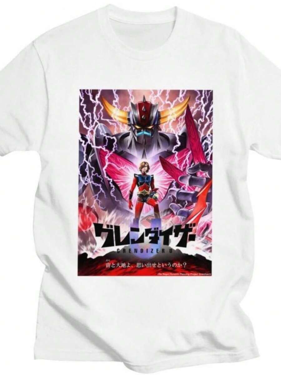 playeras de mujer 2026 Custom UFO Robot Mazinger Z Tshirts for Men Women Short Sleeve Leisure T Shirt Grendizer Goldorak T-shirts Loose Fit 100 Cotton Tee - Blanco - Ver 1