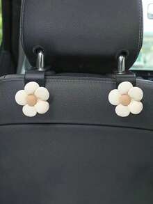 2pcs Car Small Flower Hooks, Multi-Functional Car Seat Back Storage Hooks, Car Decoration Accessories - Hook Up - View 7