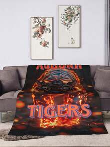 Auburn Merch Tigers Throw Blanket Warm Blankets Breathable Air Conditioner Blanket For Car Classic Outdoor Blankets For Picnic For All Season - 黑色 - 查看 6