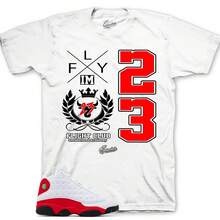 Camisetas a juego con las zapatillas Retro 13 Chicago sCherry - Camisetas con el escudo - forma - Ver 1