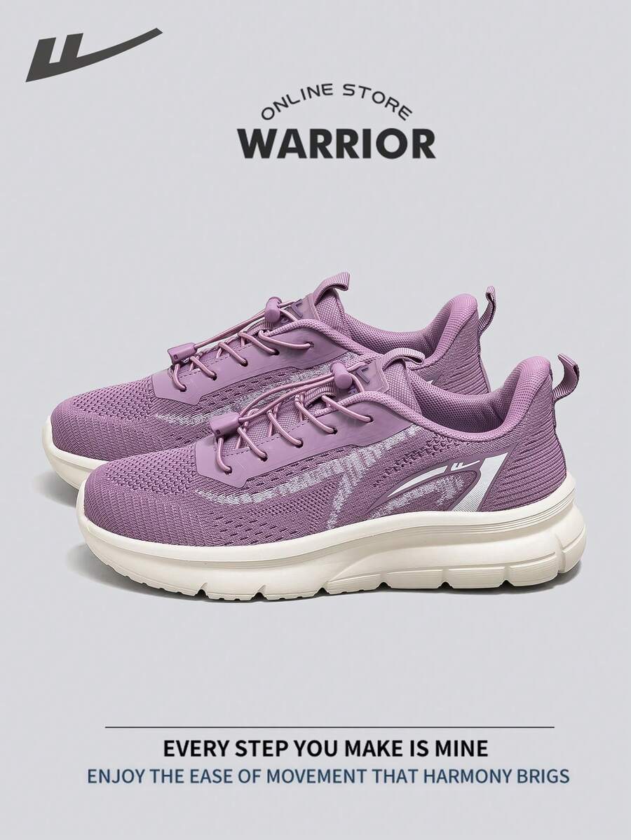 WARRIOR 女款时尚复古运动鞋,春夏舒适跑步鞋,简约休闲又不失时尚感,四季皆宜,耐磨耐穿,适合全天穿着的训练鞋,软底设计。 - 紫色 - 查看 1