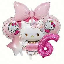 Juego de globos de cumpleaños autorizado, material de lámina de aluminio premium mate grueso, personaje 3D, lazo, formas de número y estrella, juego de decoración de lujo para cumpleaños de bebé - Ver 8