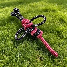 1件装蜜蜂图案多色狗狗绳索磨牙玩具,超耐用,适合爱啃咬的狗狗,清洁牙齿,护理口腔,编织结拉扯玩具,适合小型、中型、大型犬,互动游戏训练幼犬磨牙玩具 - 彩色 - 查看 9