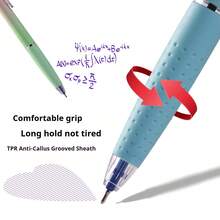 速干顺滑蓝色笔芯 0.7mm 中号油性笔 学生文具 多巴胺练习笔 按压式圆珠笔 按压式油性圆珠笔 外贸英文礼品笔 广告笔 学生书写圆珠笔 - 套裝 - 查看 5