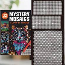 1pc 32-Page Mysterious Mosaic Coloring Book, Fun Digit Coloring, Back To School/Graduation Gift, Painting Practice Book For Color Perception And Drawing Skills Improvement - Multicolor - View 11