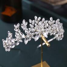 1pc Elegant Alloy Rhinestone Headband, Sparkling Crystal Bohemian Bridal Hair Accessory, Suitable For Women's Events, Parties, All Seasons,Festival,Party, Head Jewelry, Head Chain, Headpiece - Silver - View 2
