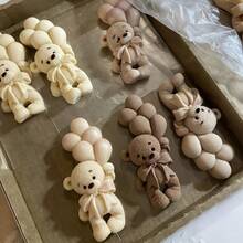 DIY Clay Mold 1pc Bear Holding Balloon Figurine Mold, Suitable For Resin, Plaster, Candle, Aromatherapy Products, Home Wedding Decor, Tabletop Display, Silicone Mold - Balloon Bear Mold - View 7