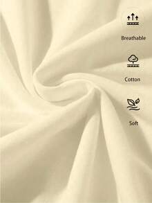 Women's Plus Size High Quality Pure Cotton T-Shirt With Plum Blossom Print, Round Neck, Short Sleeve, Comfortable For Home, Ideal For Summer. - 杏色 - 查看 5