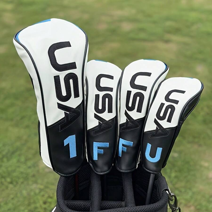 1PC Golf Club Head Covers, Fits Driver, Fairway, Hybrid, Putter And Iron Clubs, Made Of Dust-Proof And Durable Material, Offers Excellent Protection For Golf Clubs - Multicolor - View 1