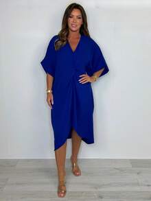 Women Maxi Dresses - Blue - View 4