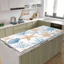 1 buah Alas Kopi Motif Bintang Laut Biru & Putih, Alas Kompor, Alas Pengering, Alas Pengering Silikon untuk Mesin Kopi, Alas Pengering Karet, Alas Pengering Piring Super Menyerap dan Tahan Aus, Untuk Meja Dapur, Restoran, Dapur, Dekorasi Meja Teras, Perlengkapan Dapur Rumah Tangga, Alas Dekoratif Meja Dapur - MultiWarna - View 6