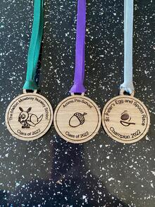 Customizable Wooden Award Plaque With Satin Ribbon, Personalized Achievement Memorial Plaque, Suitable For Sports Meets, Competitions, Academic Awards And Special Occasion Gifts - Multicolor - View 4