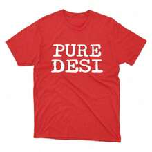 Soft 100% Cotton T-Shirt. High-Quality T-Shirts In Plus Sizes, Featuring A Traditional Punjabi Desi Print, A Crew Neck Print T-Shirt. Versatile Unisex T-Shirts. Breathable Cotton T-Shirt That Goes With Everything. - 紅色 - 查看 1