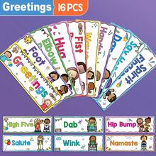 Lachilly Conjunto de cartas de reglas del aula, saludos de la mañana y tablero de anuncios de mentalidad de crecimiento para decoraciones del aula, gráfico de comportamiento y educación para niños de vuelta a la escuela, suministros para maestros, decoración del aula para homeschool, recursos del aula para homeschool, juguetes educativos - Multicolor - Ver 15