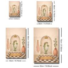 1pc Framed/Unframed Frog Taking A Shower Funny Canvas Poster Whimsical Animal Bathroom Wall Art Print Vintage Toilet Decor Funky Painting For Restroom,Bedroom,Modern Home Decoration - A - View 8