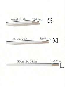 1pc Living Room/Dining Room Partition Shelf, Wallmount Wordart Display Rack, No Drilling Required - White - View 7
