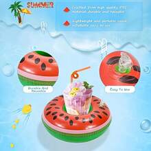 Inflatable Pool Float Drink Holder, Fun Floating Beverage Tray For Pool Party, Suitable For Hawaiian Theme Gatherings - Multicolor - View 4