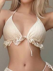 Swim Mod Set de 3 piezas de ropa de baño de verano para mujer - Beis - Ver 4