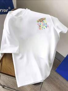 Disney Toy Story Autism-Themed T-Shirt, Toy Story Character Group Cartoon Print, Double-Sided Printed Design, Men's Summer Short-Sleeve Top, High-Quality 100% Cotton Short-Sleeve T-Shirt, Relaxed Summer Breathable Casual Short-Sleeve, Universal For Men And Women, Disneyland Travel Wear, Couple's Wear, Casual Everyday Wear, Street Wear, Vacation Wear, Campus Wear, Toy Story Enthusiast Model - trắng - Xem 2