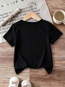 Disney This Mickey And Minnie Mouse Printed Cotton T-Shirt For Girls Is Soft And Gentle On The Skin, With Bright And Playful Colors. The Round Neck Fits Snugly Without Constricting The Neck, Making It A Versatile Wardrobe Staple. - 黑色 - 查看 3