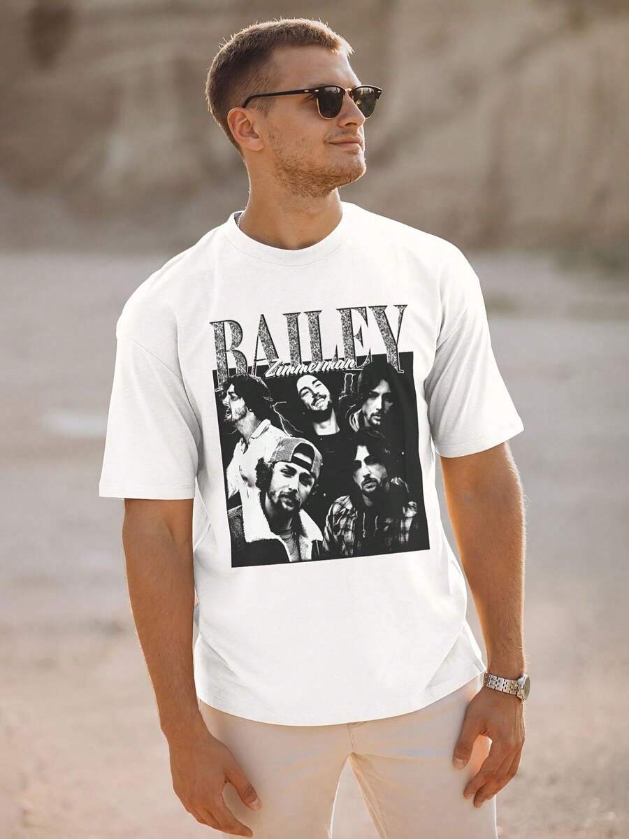 Bailey's 2026 Tour Unisex T-Shirt For Men And Women - Soft, A Versatile Everyday Essential For All Seasons, Perfect For Casual Wear, And A Great Gift For Fans And Friends. This Short-Sleeved T-Shirt Is Suitable For Lounging At Home, Everyday Wear, Parties, And Travel, And Makes A Wonderful Present For Friends Or Family. - 白色 - 查看 1